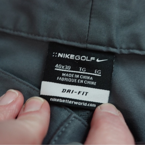 Nike Golf Dri-Fit Flat Front Tech Pants Sz 40 Gray Athleisure Performance - Picture 2 of 15